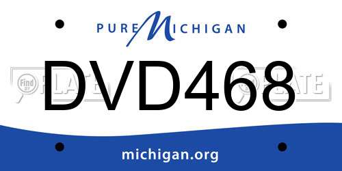 DVD468 Michigan License Plate