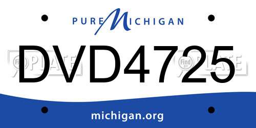 DVD4725 Michigan License Plate