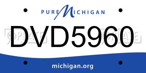 DVD5960 Michigan License Plate