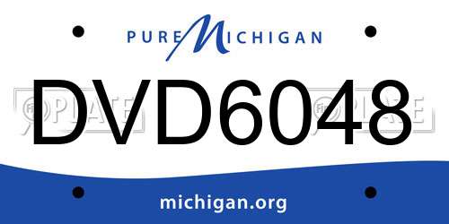 DVD6048 Michigan License Plate