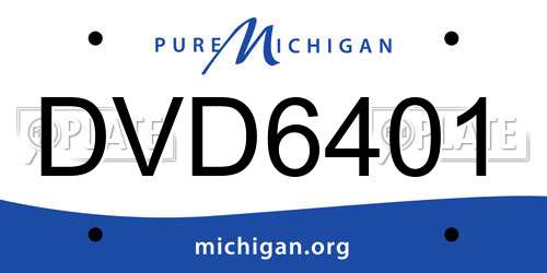 DVD6401 Michigan License Plate
