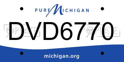 DVD6770 Michigan License Plate