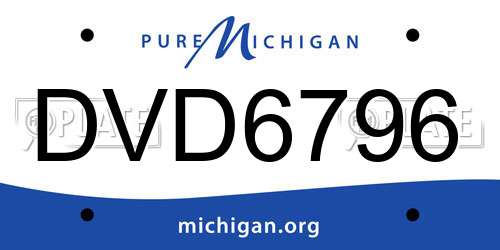 DVD6796 Michigan License Plate