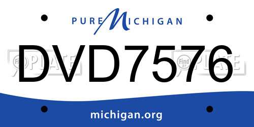 DVD7576 Michigan License Plate