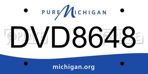 DVD8648 Michigan License Plate