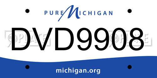 DVD9908 Michigan License Plate