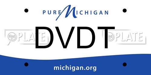 DVDT Michigan License Plate