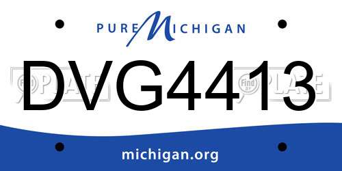DVG4413 Michigan License Plate