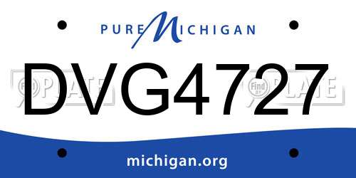 DVG4727 Michigan License Plate