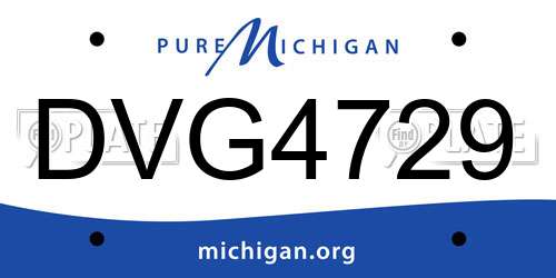 DVG4729 Michigan License Plate