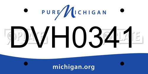 DVH0341 Michigan License Plate