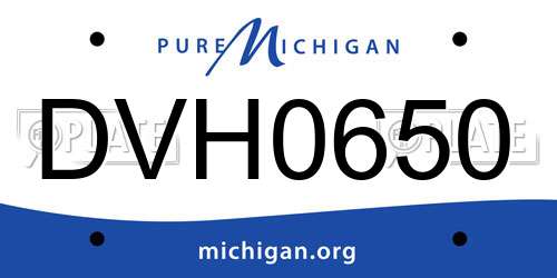 DVH0650 Michigan License Plate