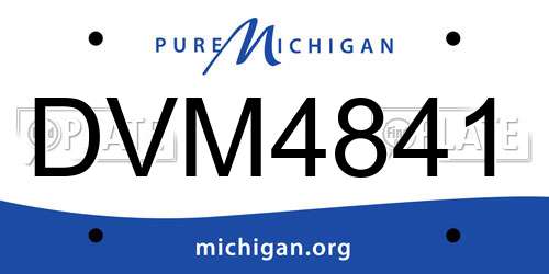 DVM4841 Michigan License Plate
