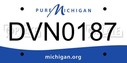 DVN0187 Michigan License Plate