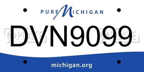 DVN9099 Michigan License Plate