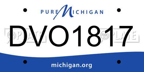 DVO1817 Michigan License Plate