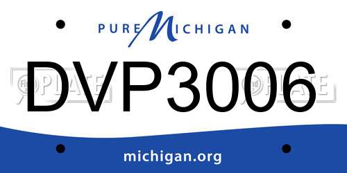 DVP3006 Michigan License Plate