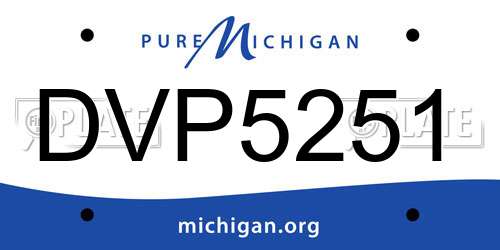 DVP5251 Michigan License Plate