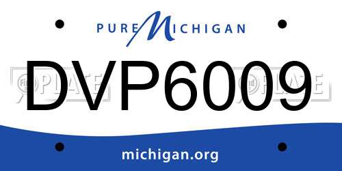 DVP6009 Michigan License Plate