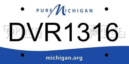 DVR1316 Michigan License Plate