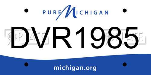 DVR1985 Michigan License Plate