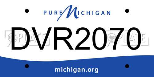 DVR2070 Michigan License Plate