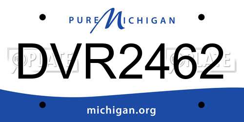 DVR2462 Michigan License Plate