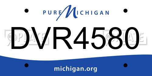 DVR4580 Michigan License Plate