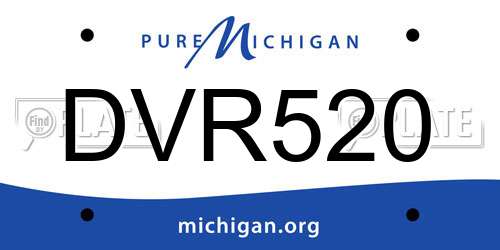 DVR520 Michigan License Plate