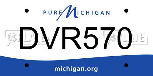 DVR570 Michigan License Plate