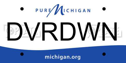 DVRDWN Michigan License Plate