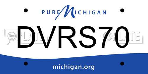 DVRS70 Michigan License Plate