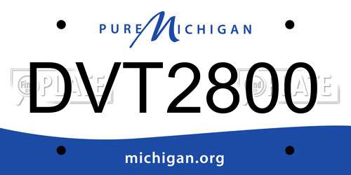 DVT2800 Michigan License Plate