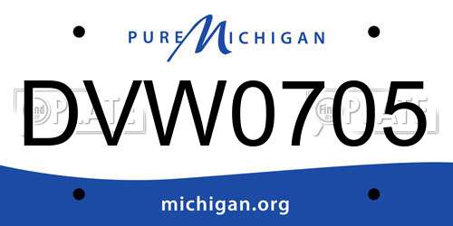 DVW0705 Michigan License Plate