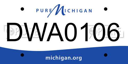 DWA0106 Michigan License Plate