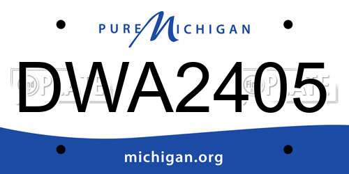 DWA2405 Michigan License Plate