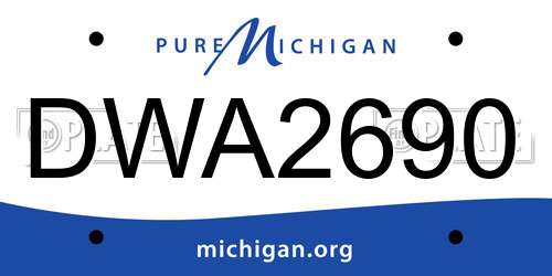 DWA2690 Michigan License Plate