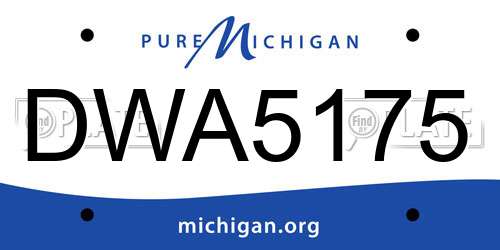 DWA5175 Michigan License Plate
