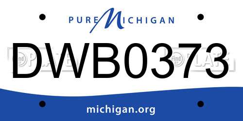 DWB0373 Michigan License Plate