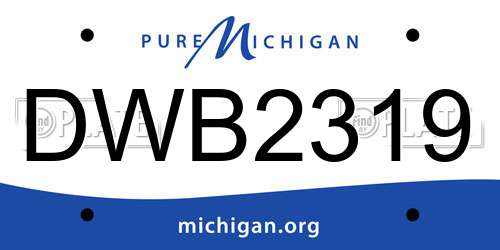 DWB2319 Michigan License Plate