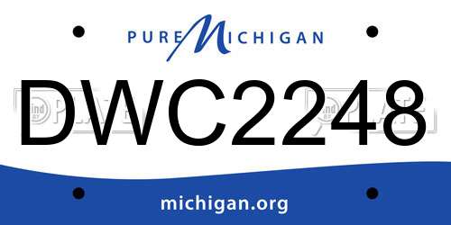 DWC2248 Michigan License Plate