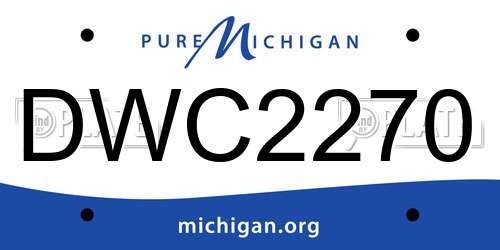 DWC2270 Michigan License Plate