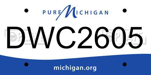 DWC2605 Michigan License Plate