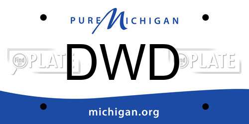 DWD Michigan License Plate