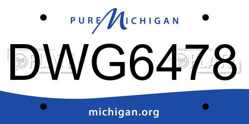 DWG6478 Michigan License Plate
