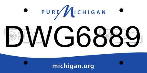 DWG6889 Michigan License Plate