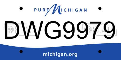 DWG9979 Michigan License Plate