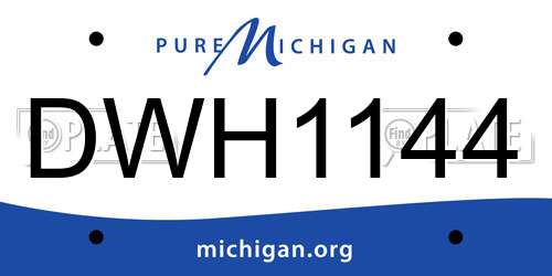 DWH1144 Michigan License Plate