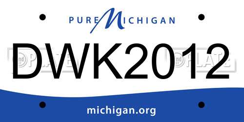 DWK2012 Michigan License Plate
