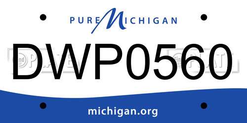 DWP0560 Michigan License Plate